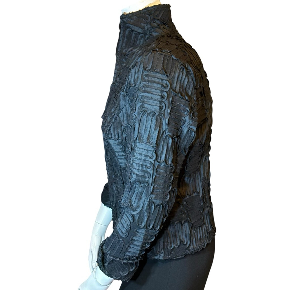 Samuel Dong Origami Textured Architectural Jacket,L, Sculptural Zip Front - Picture 11 of 16